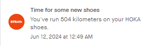 The mileage on my running shoes is already 504 km. Time to replace them.